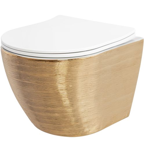 Toilet bowl  Carlo Flat Brush Gold