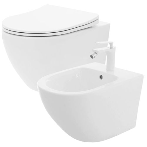 Toilet bowl WC Carlo Mini Basic Rimless + Bidet Carlo Mini
